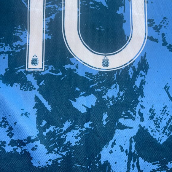 Messi 2021 Argentina #10 Leo Copa-American Away Kids Soccer Jersey Size 24 (6-7) - Picture 3 of 8